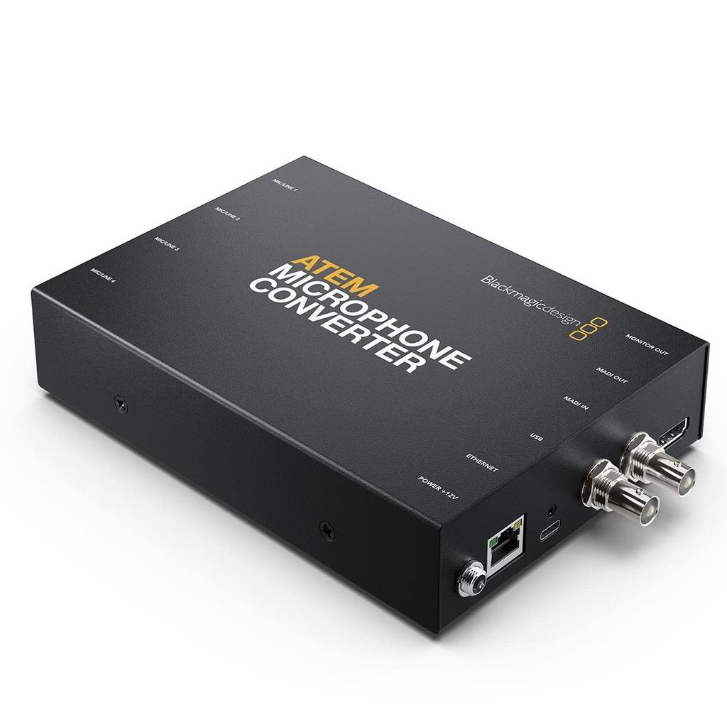 Blackmagic Design ATEM Microphone Converter Analog Audio To MADI Converter 4 Inputs (SWATEMTVSTDMC)