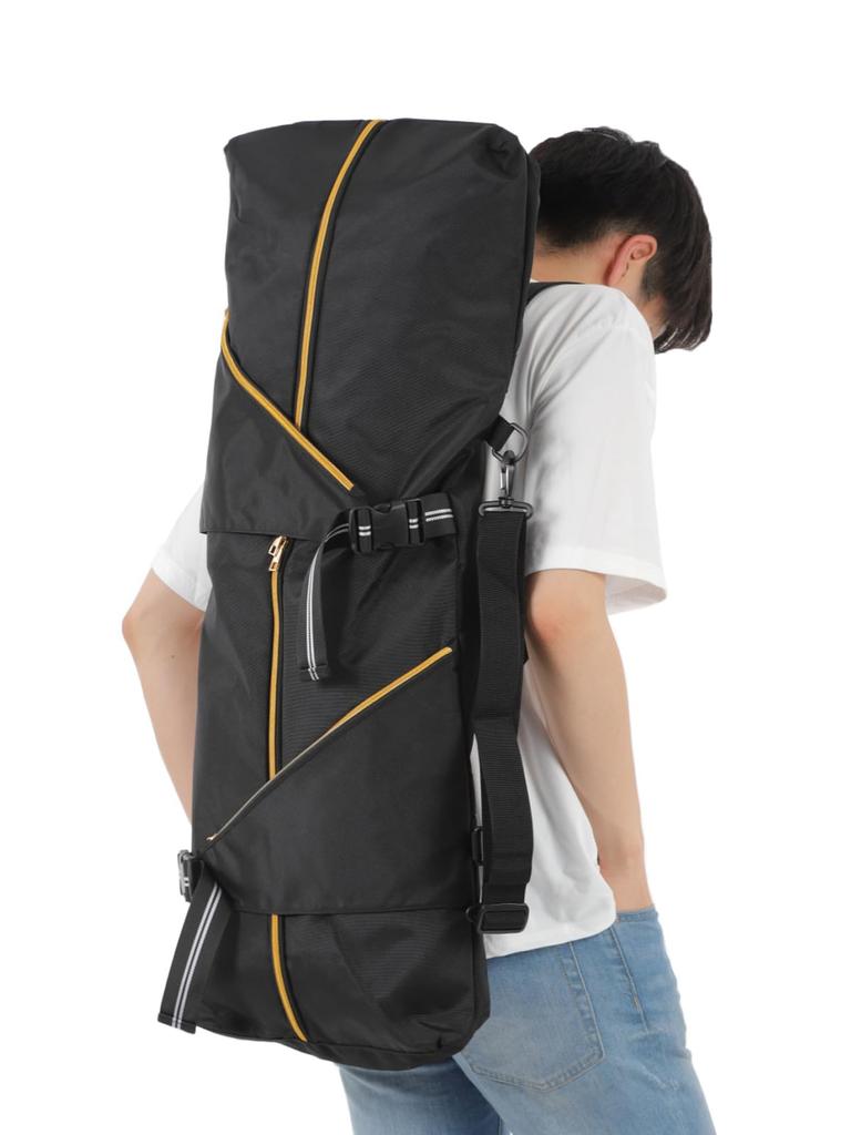 LIMSE Skateboard Backpack Case Shoulder Pad Included Skateboard Bag Pack Skateboard Bag Skateboard Cover (Black)