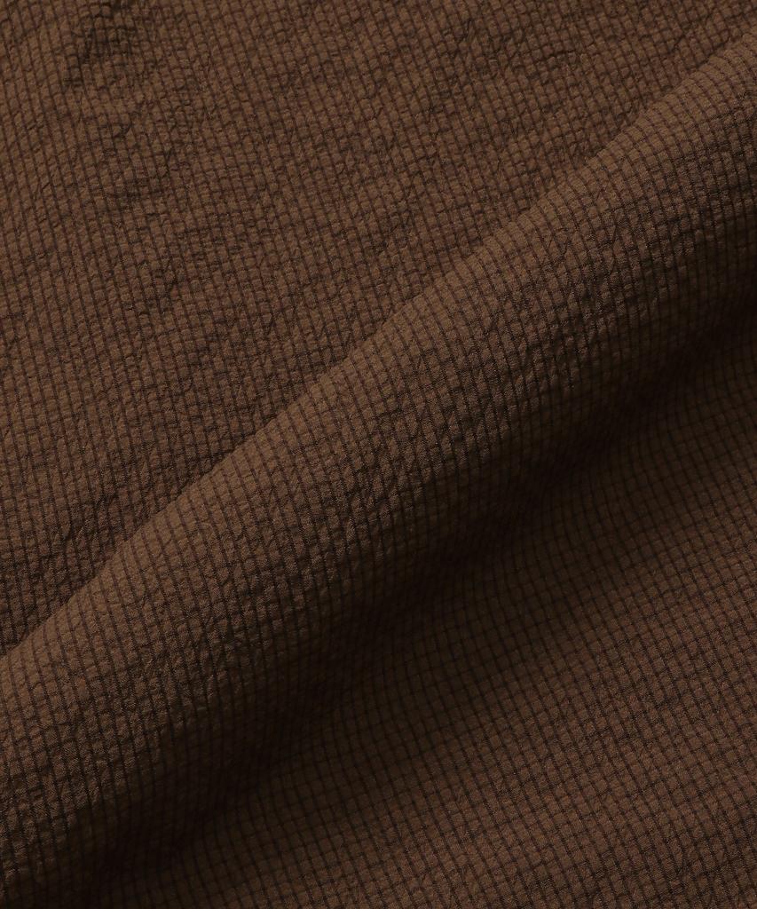 CONNECT KINLOCH Loose Fit Seersucker Short Sleeve Shirt (Brown)