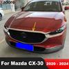 Для Mazda CX30 CX-30 2024 Хромированная накладка на капот, декоративная полоска на верхнюю решетку радиатора, аксессуары