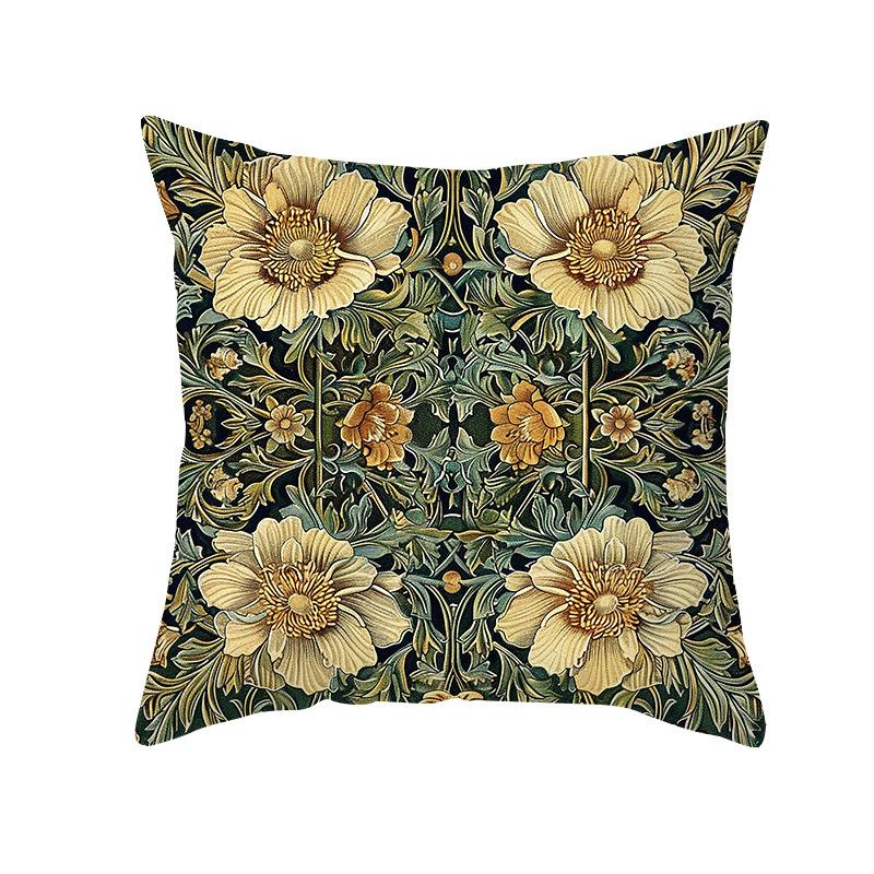 New Classic Flower Pillow Cover European Retro Style Sofa Cushion Cover Living Room Bedroom Decorative Cushion Cover