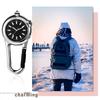 Carabiner Watch Clip Watch Keychain Pendant Watch Waterproof Luminous Analog Stylish Silver Black Outdoor Fashion Accessory Men's