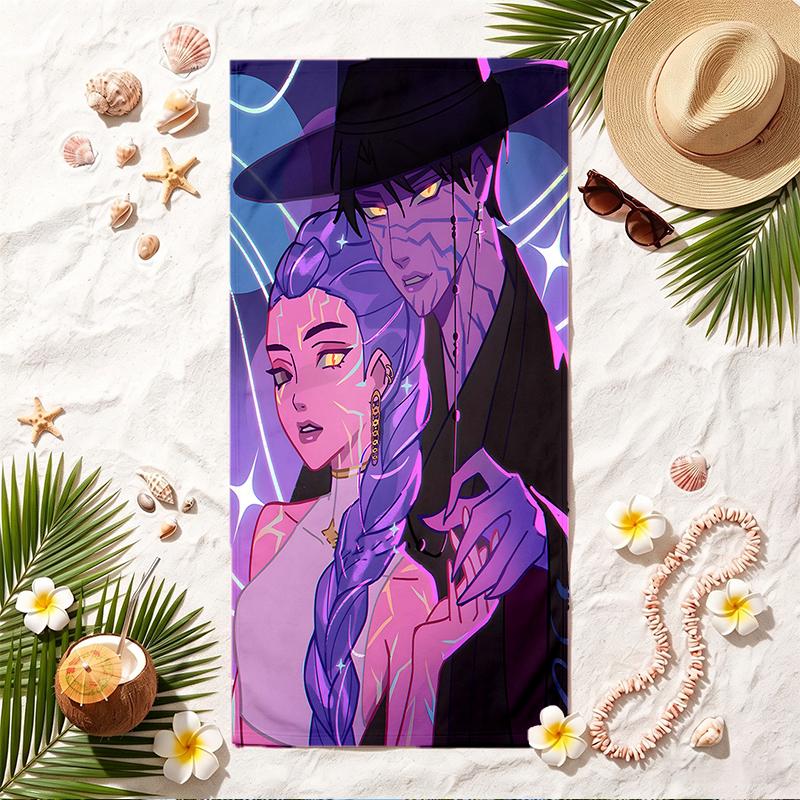 rujinu Soft Beach Towel Stylish Beach Pool Towel for Summer Seaside Vacation Travel