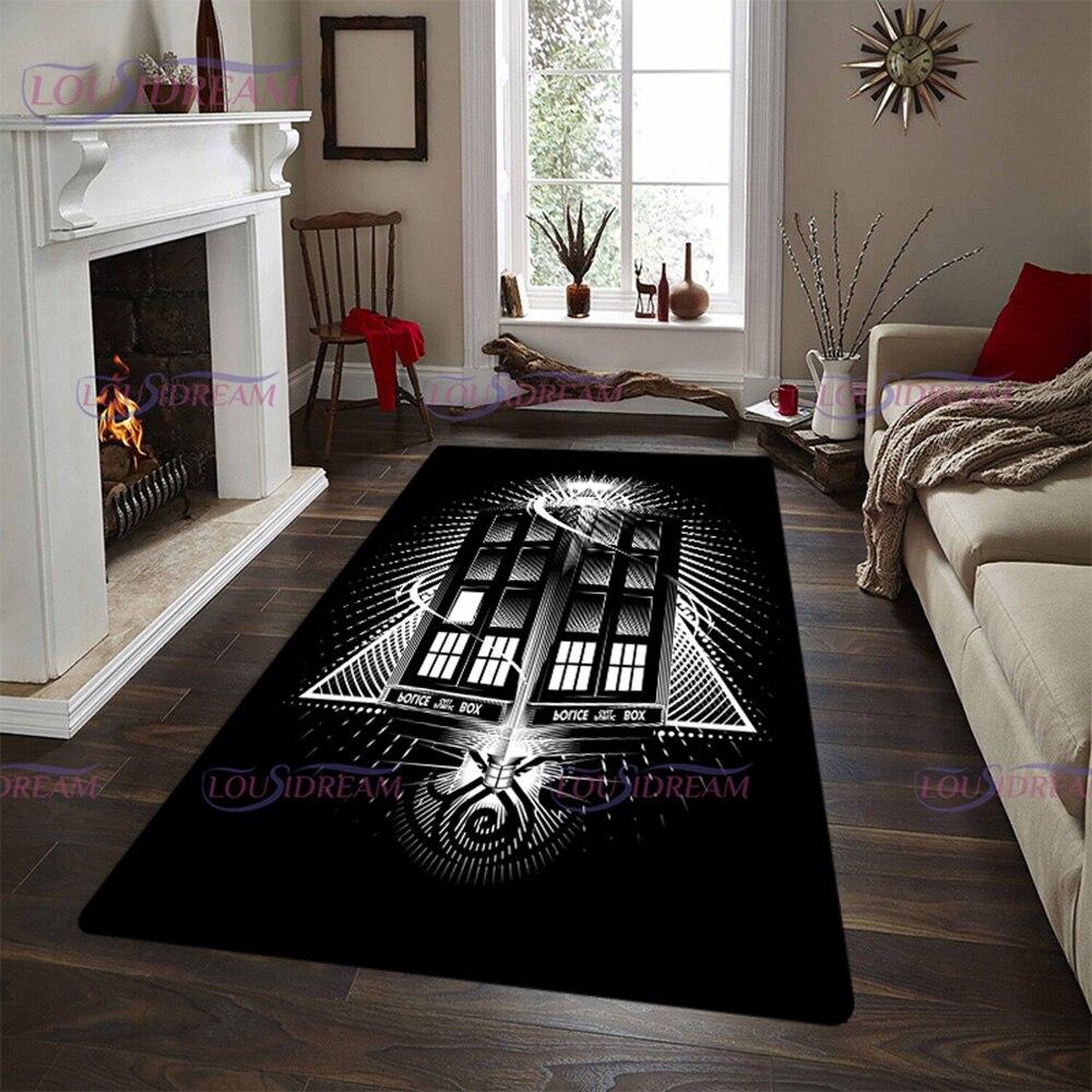 Тайный доктор. Коврик из серии «Доктор ТВ» для спальни, 3D ТАРДИС с принтом, большой ковер для зала, напольный ковер для гостиной, ковер для комнаты, декор