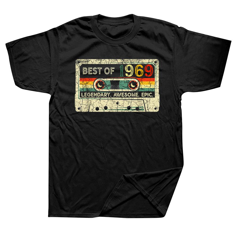 Vintage 1969 Limited Edition Cassette Tape 56th Birthday T Shirts Summer Casual Graphic Cotton Streetwear Short Sleeve T-shirt