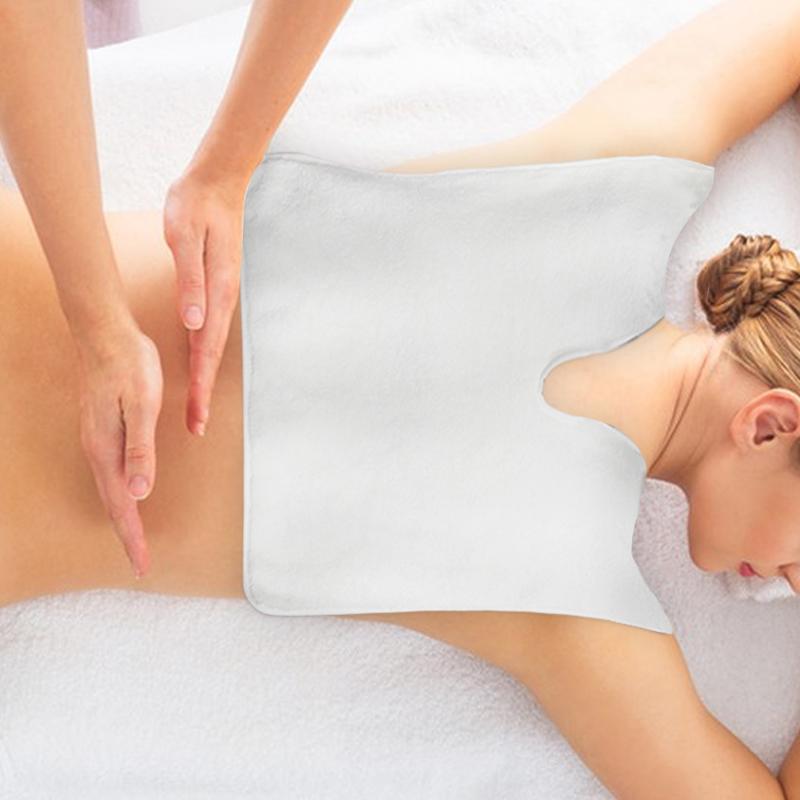 1 шт. Салон красоты Уход за кожей Массажное полотенце Микрофибра Индивидуальная процедура Обертывание для лица Спа Обертывание для шеи и лица Полотенце Теплое U-образное Мягкое полотенце
