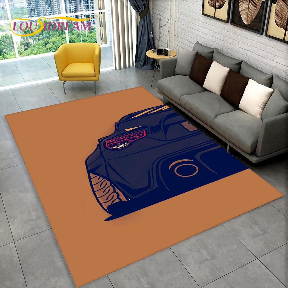 3D коврик для гоночного автомобиля, большой ковер для дома, гостиной, спальни, дивана, коврика, декор, детский кухонный нескользящий коврик для пола