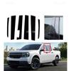 Fit For Ford Maverick Keyless 2022-2023 6Pcs Silver Carbon Glossy Black Window Door Pillar Post Column B C Sticker Cover Trim