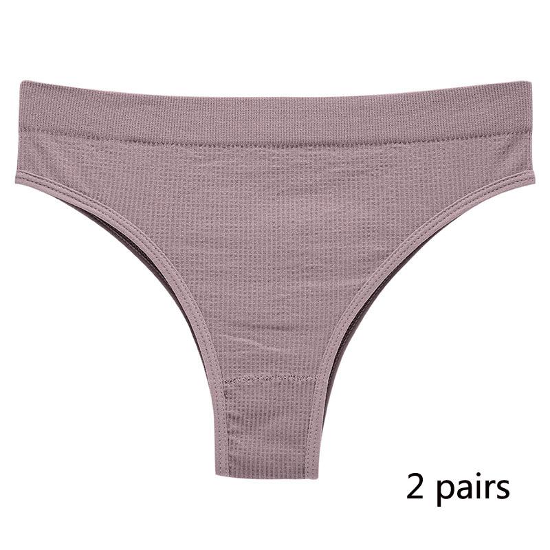 Sports Girls Underwear Thong Female Seamless Large Size Fitness Sports T-word Panties Solid Color Mid-waist Sexy Invisible Girls T Pants Head