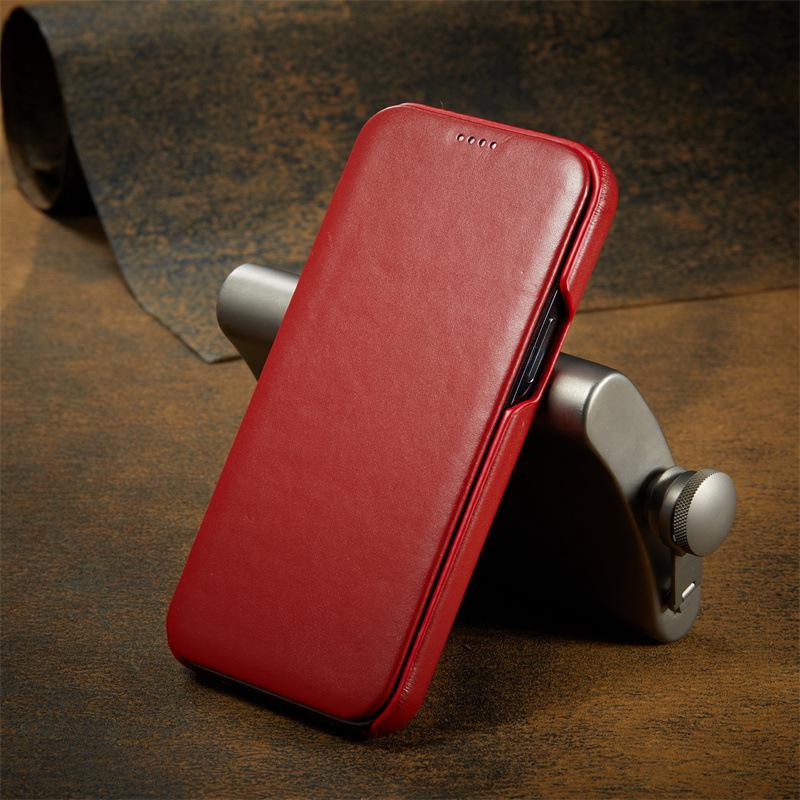 LANGSIDI Роскошный Магнитный Флип-кейс Для iPhone 16 15 14 13 12 11 Pro Max 7 8 Plus X XS XR Натуральная Кожа 360 Полная Защита Чехол