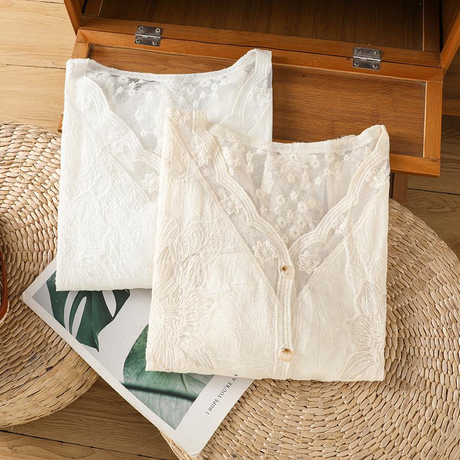 DIMANAF 2025 Летняя Женская Кружевная Футболка Базовая Новая Модная Майка Кружевные Футболки Повседневные Свободные Футболки