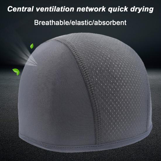 Helmet Liner Hat Sweat Wicking Breathable Mesh Quick Drying Beanie Outdoor Cycling Running Motorcycle Men Under-Helmet Skull Hat