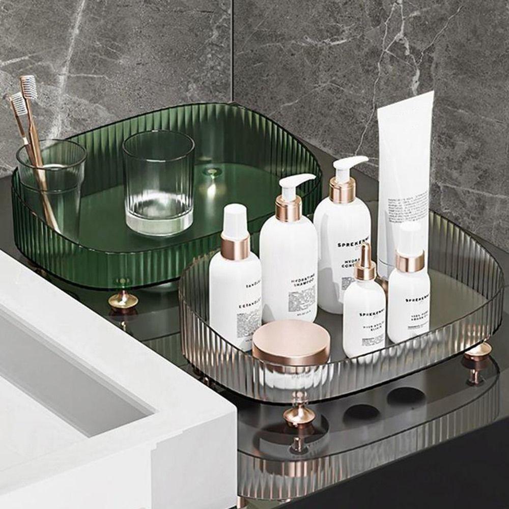 Органайзер для столешницы большой вместимости Противоскользящий поднос для туалетного столика в ванной Органайзер для макияжа и парфюмерии Дом