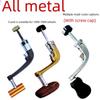 Full Metal Spinning Fishing Reel with Galvanized Anti-Rust, Foldable Crank Handle, and Accessories