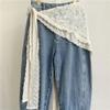 Ethnic Style Lace Triangle Scarf Embroidered Skirt Curtain All-match Lace Headband  Travel