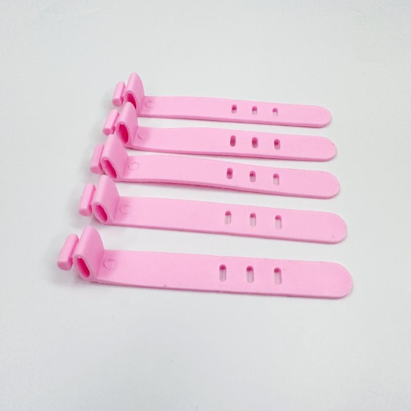 10 Pcs Reusable TPR Cable Fastening Straps Adjustable Multicolor Cord Organizers for Home Office Travel Use