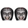 2Pcs Cartoon Car Headrest Covers Exaggerated Car Seat Headcover  Halloween Christmas Holiday