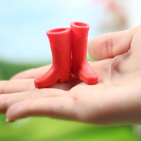 1 пара резиновых сапог, модель кукольного домика, миниатюрные резиновые длинные сапоги от дождя, кукольная обувь для украшения кукольного домика