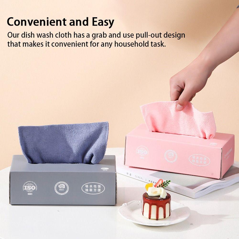 20PCS/Box Oil Dish Rags Microfiber Towel Napkins Tableware Dishcloth  Kitchen Home