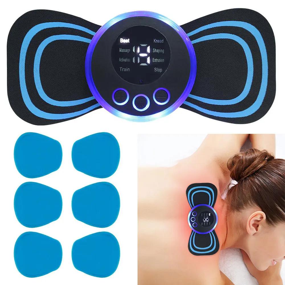 EMS Electric Neck Massager Lcd Display Cervical Massage Patch Low Frequency Pulse Muscle Stimulator Pain Relief Relaxation Tools