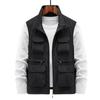 Men's Spring and Autumn Multi Pocket Outdoor Workwear Photography Sports Vest Casual Shoulder Jacket