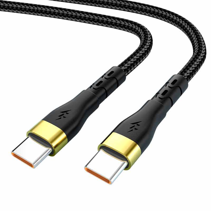 Кабель Type-C Dual 120 Вт с быстрой зарядкой для Apple 15/16, телефонов Huawei, ноутбуков - Совместимость с 6A.