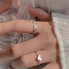 Gold Silver Color Couple Rings Set Heart Butterfly Shaped Women's Ring Fashion Love Jewelry for Women Girls Gift Punk Alloy Ring