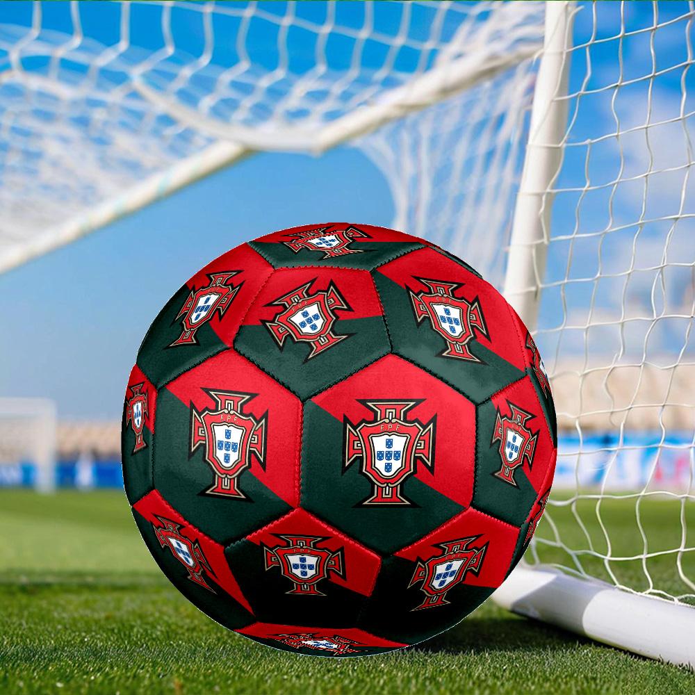 Portuguese Football Federation Crest Size 5 Soccer Ball, Suitable for Training and Matches, High-Elasticity, Wear-Resistant Material Gift for Fan