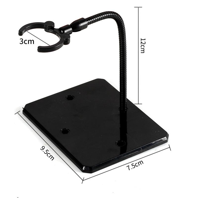 Adjustable Flexible Assembled Action Figure Display Stands with Metal Support Arm Base for Dolls Collectibles