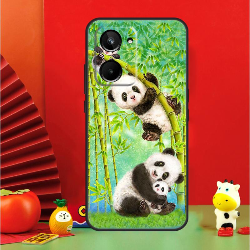 Панда Животное Милый Медведь Для Realme 10 11 12 13 14 Pro Plus 15 GT7 Pro GT6 C65 C67 C63 C61 C55 C51 C53 C35 C75 Чехол