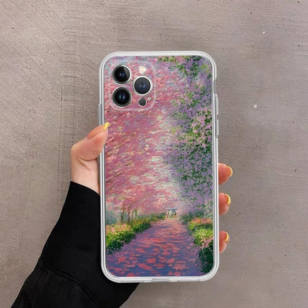 Чехол для телефона Клод Моне для iPhone 16 15 14 13 12 Mini 11 Pro XS Max X XR SE 6 7 8 Plus Мягкий силиконовый чехол