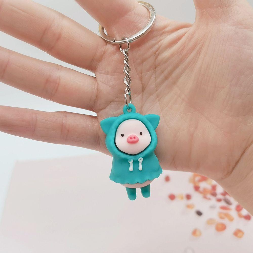Подвеска в виде мультяшной свиньи, сумка-шарм, свинья, брелок в виде молочной свиньи, брелки для ключей, брелок в виде свиньи в виде дождевика