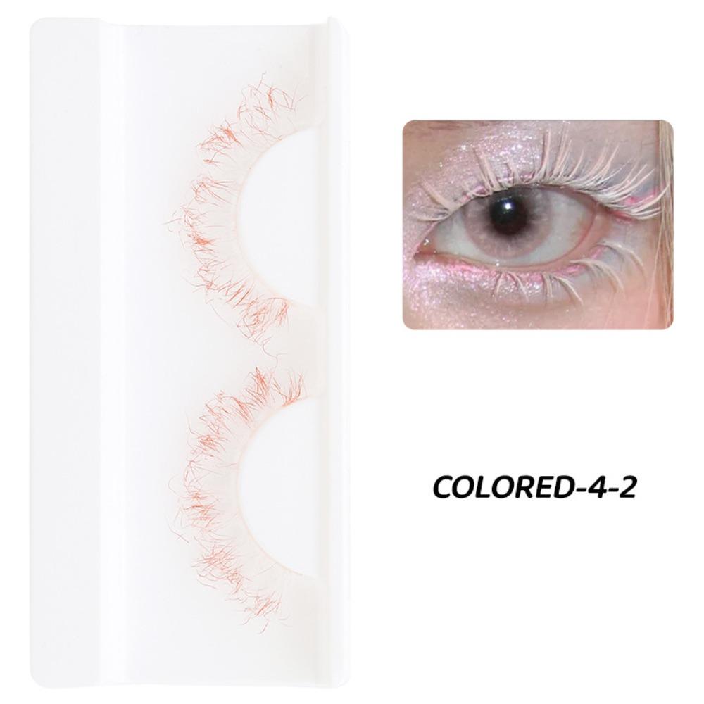 1/3 Pairs Blue Pink Fake Lashes Natural Long Eye Lashes Colorful Eyelashes  for Women Girls and COS