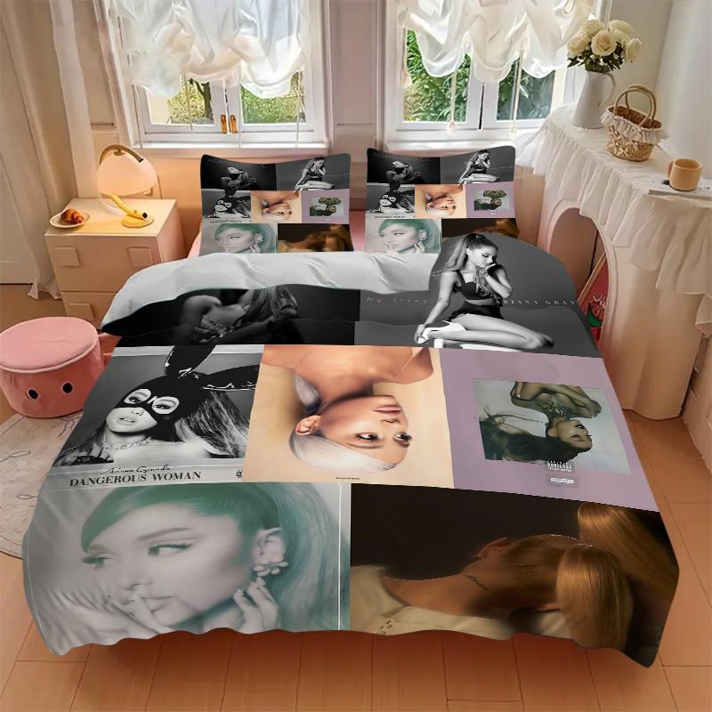 3Pcs Ariana Grande'S Artistry Bedding Sets For All Sizes New 3D Printed Bed Cover Comforter Duvet Cover Pillowcase Bedroom Decoration
