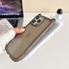 Корея Милый 3D Чехол для Телефона с Ушками Кошки Прозрачный Для iPhone 11 12 13 14 15 16 Pro Max Матовый Силиконовый Ударопрочный Защитный Чехол