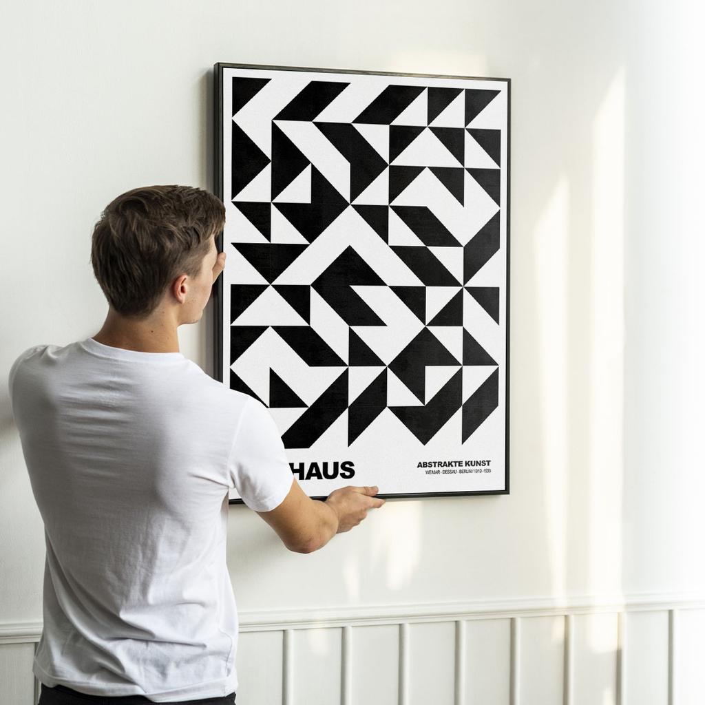 Черно-белый плакат Баухаус