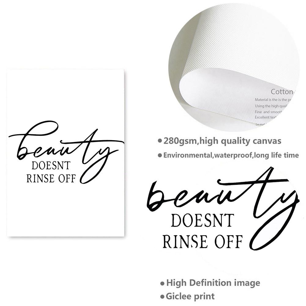 Картина на холсте Смешные знаки для ванной комнаты Плакаты Печать Современные минималистские настенные картины Декор для дома Эстетика