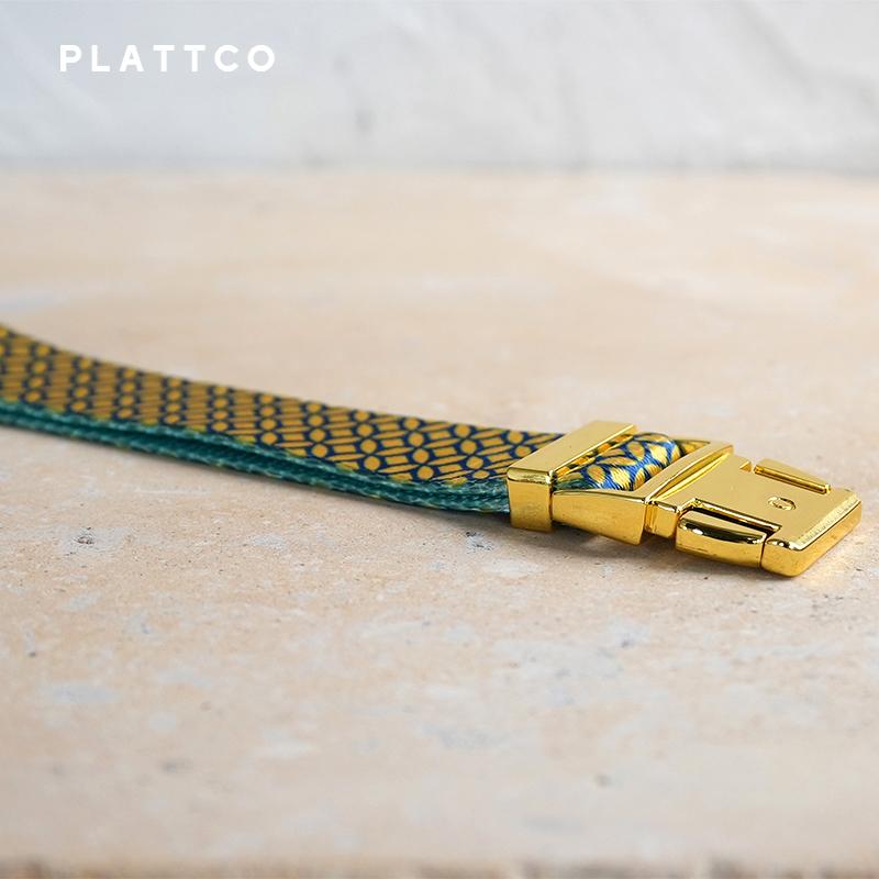 PLATTCO уникальный дизайн ошейника для собаки с принтом в виде МОНЕТ БОГАТСТВА и высококачественной золотой пряжкой, размер 5 PDC305YG