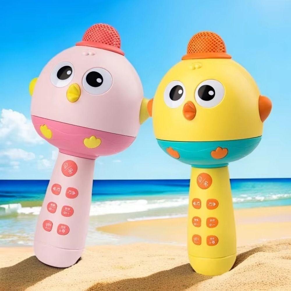 Cute Children Wireless Microphone Music Bluetooth Karaoke Musical Toys Rechargeable Handheld Children Singing Machine