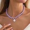 IngeSight.Z Trend Y2K Boho Round Acrylic Colorful Beaded Choker Necklace Women Baroque Irregular Imitation Pearl Pendant Jewelry