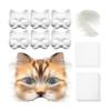 29Pcs/Set DIY Cat Face Guard Kit with Faux Fur Felt Cloth Paintable Animal Half Face Shield Halloween Carnival Role Play Masquerade Party Prop