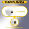 Acrylic White Round Ball Universal Shift Knob Handle Shifter Manual EOOH