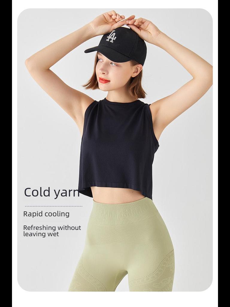 Женский быстросохнущий свободный топ для йоги — универсальная, впитывающая пот, дышащая футболка для весны и лета.