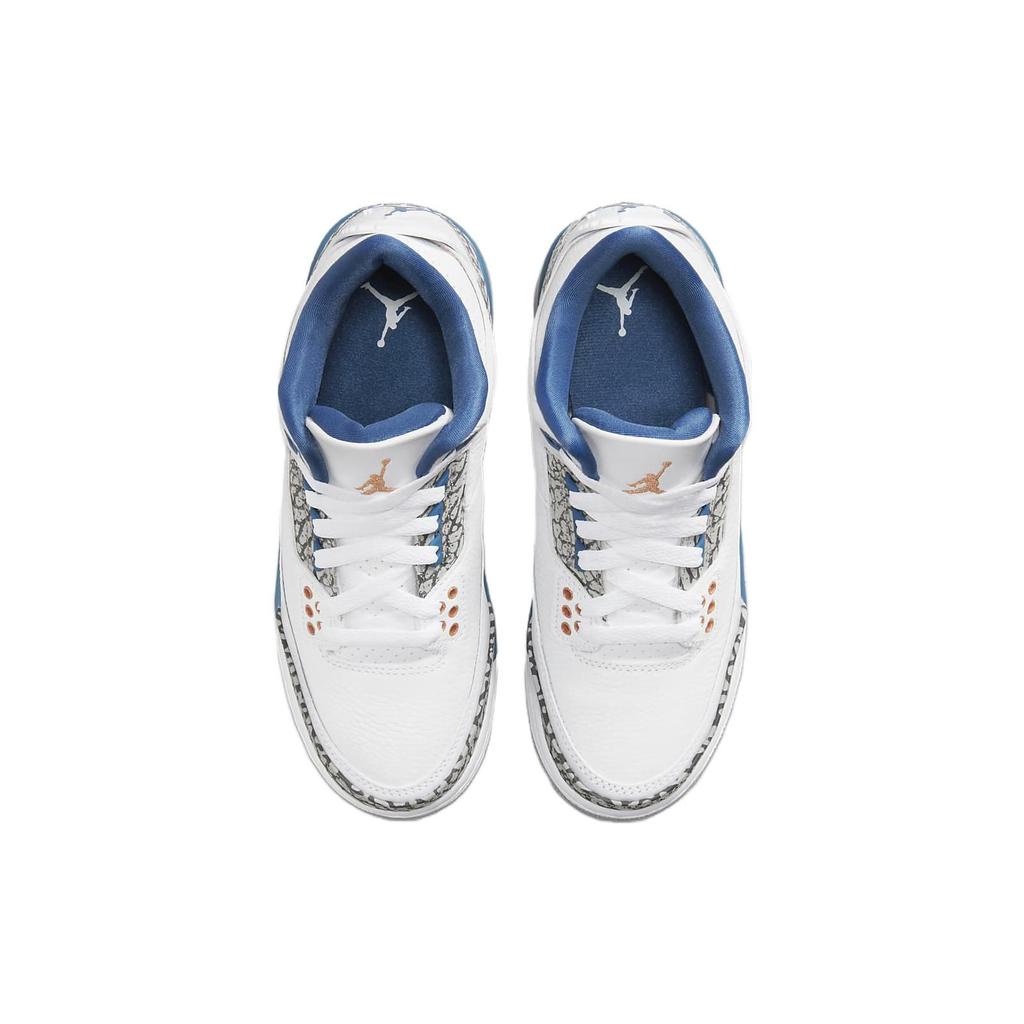 Детские кроссовки Air Jordan 3 Retro GS Washington Wizards White True-Blue Metallic-Copper DM0967-148