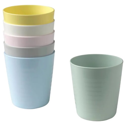 IKEA KALAS Пластиковые стаканы, Набор из 6 цветов, для детей/2018 НОВИНКА