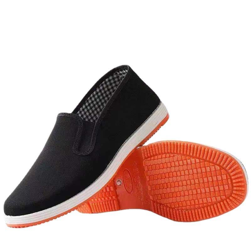 Старые пекинские тканевые туфли мужские весенние одинарные туфли ручной работы лазанья черные тканевые туфли нескользящие дышащие туфли для рабочих-мигрантов