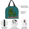 Сумка для ланча Hipster Surfing Dinosaur для мужчин и мальчиков, многоразовая водонепроницаемая термосумка-тоут, контейнер для ланча, симпатичная сумка-холодильник