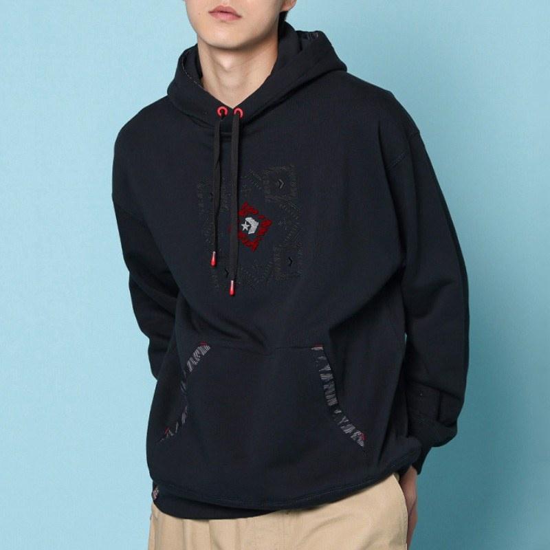 Converse New Year Series Tiger Stripes Logo Embroidered Sports Black Men's 10024151-A02