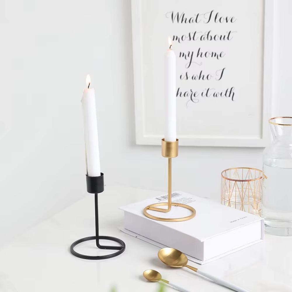 Exquisite Metal Candlestick Iron Art Single Head Candlestick Gold Candle Holders  Home Decor