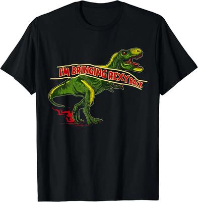 Im Bringing Rexy Back Funny Dinosaur TRex TShirt 100 Cotton ONeck Summer Short Sleeve Casual Mens Tshirt Size S3XL